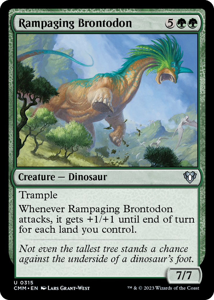 Rampaging Brontodon [Commander Masters] | Tacoma Games