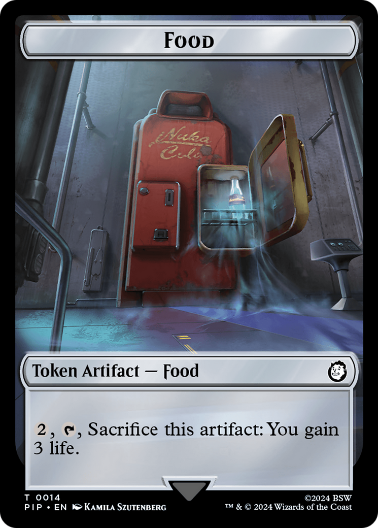 Food (0014) // Soldier (0010) Double-Sided Token [Fallout Tokens] | Tacoma Games