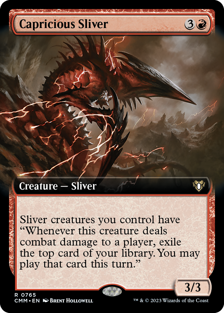 Capricious Sliver (Extended Art) [Commander Masters] | Tacoma Games