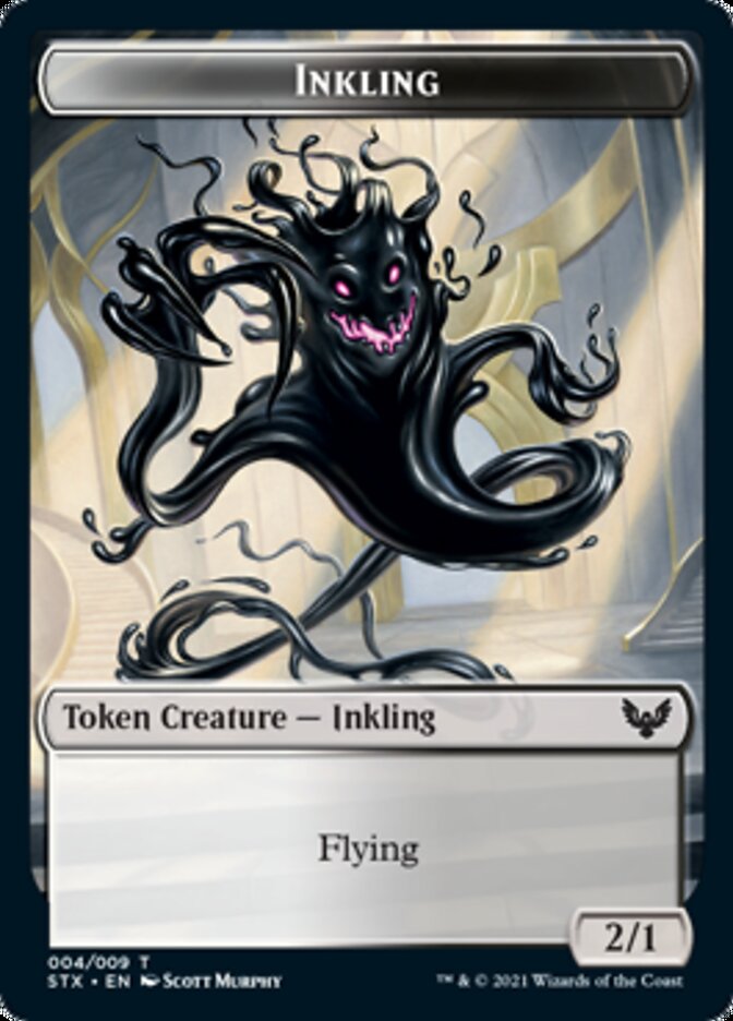 Inkling // Pest Double-Sided Token [Strixhaven: School of Mages Tokens] | Tacoma Games