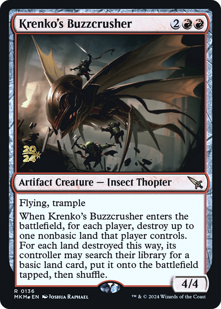 Krenko's Buzzcrusher [Murders at Karlov Manor Prerelease Promos] | Tacoma Games