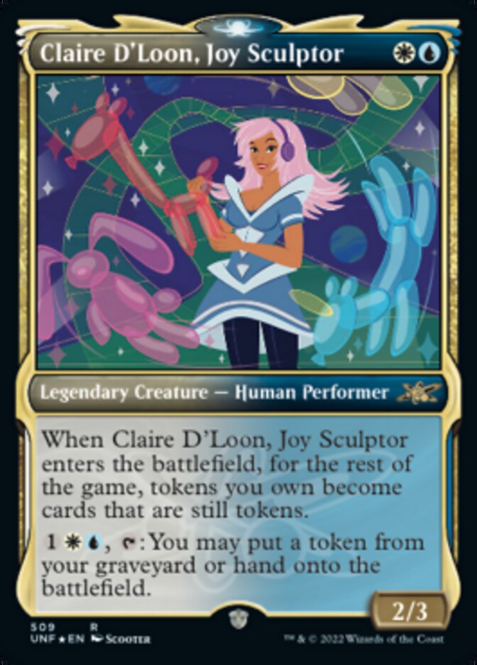 Claire D'Loon, Joy Sculptor (Showcase) (Galaxy Foil) [Unfinity] | Tacoma Games