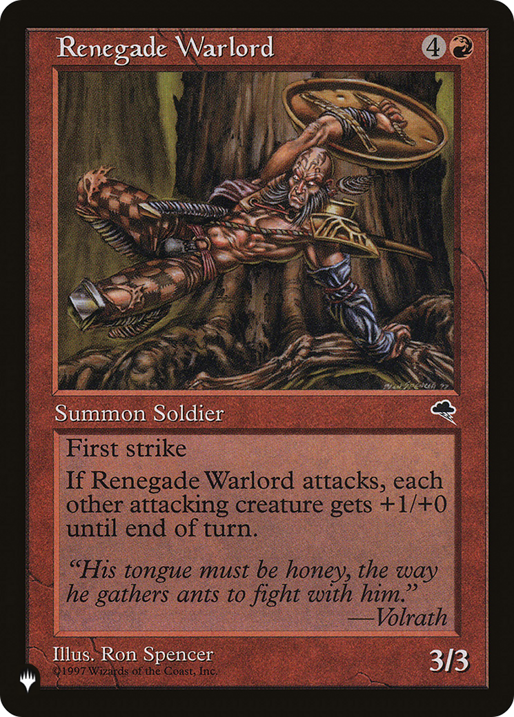 Renegade Warlord [The List Reprints] | Tacoma Games