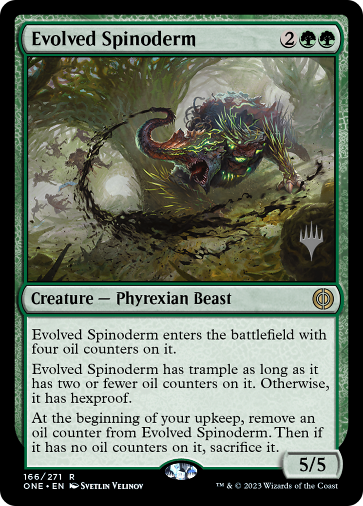 Evolved Spinoderm (Promo Pack) [Phyrexia: All Will Be One Promos] | Tacoma Games