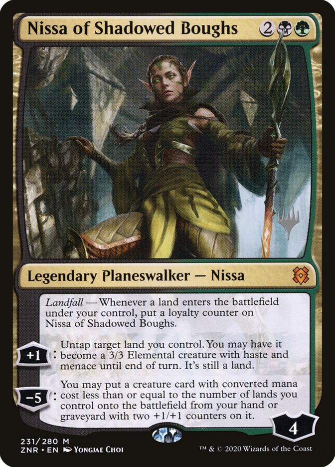 Nissa of Shadowed Boughs (Promo Pack) [Zendikar Rising Promos] | Tacoma Games