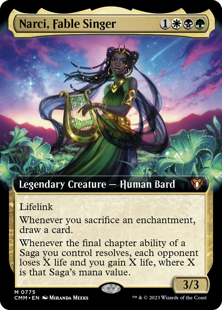 Narci, Fable Singer (Extended Art) [Commander Masters] | Tacoma Games