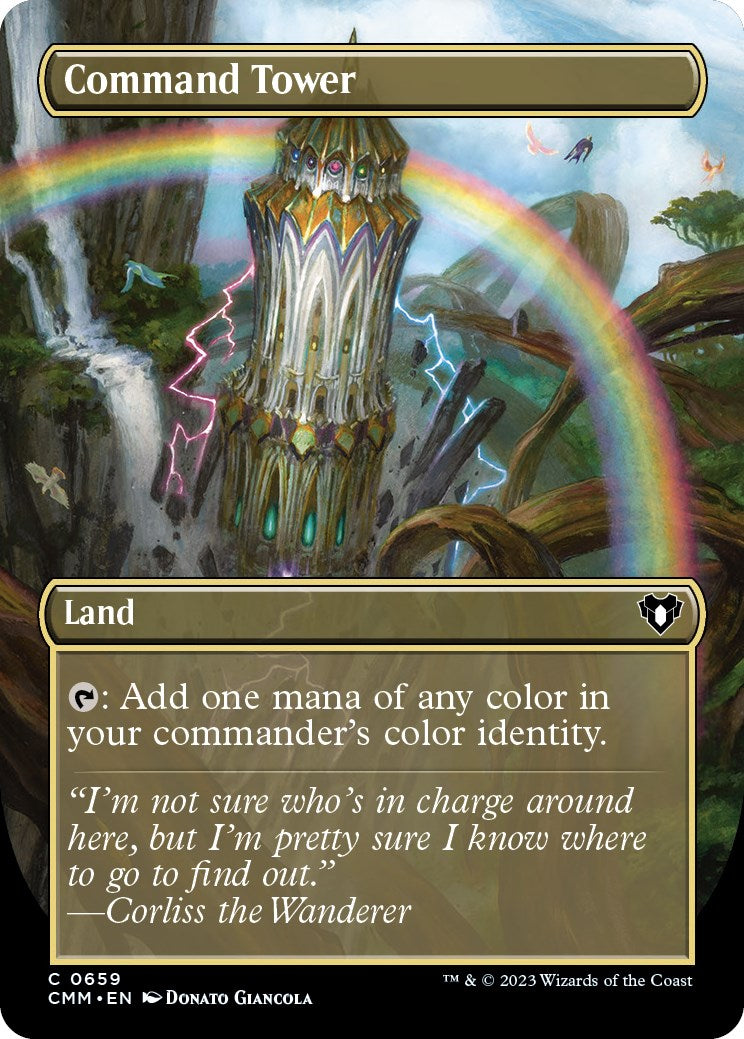 Command Tower (Borderless Alternate Art) [Commander Masters] | Tacoma Games
