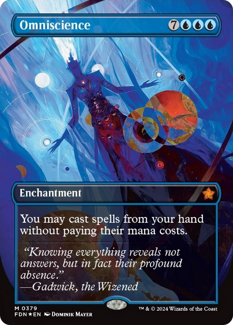 Omniscience (Borderless Mana Foil) [Foundations] | Tacoma Games