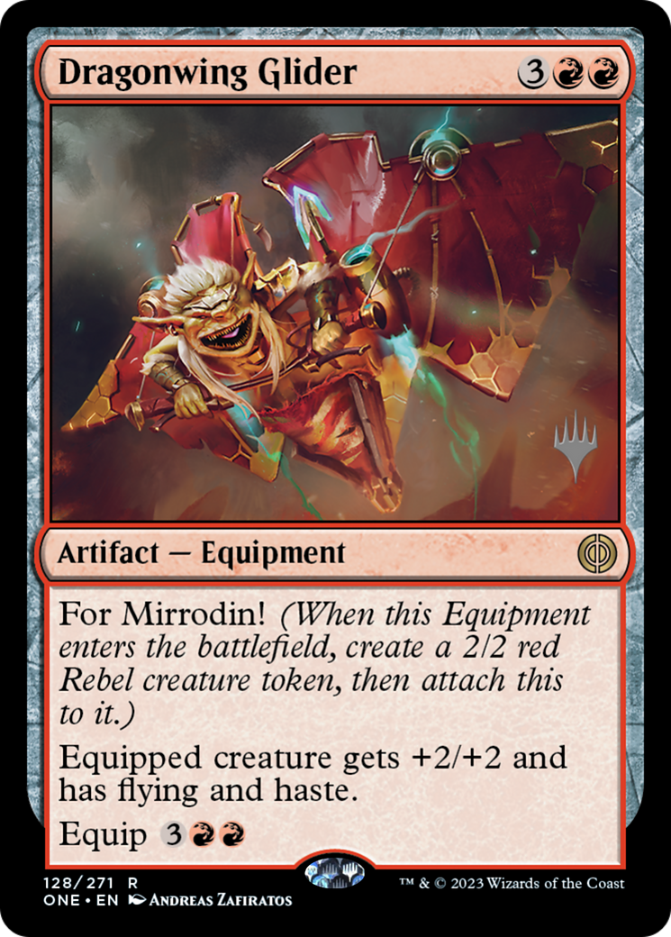 Dragonwing Glider (Promo Pack) [Phyrexia: All Will Be One Promos] | Tacoma Games