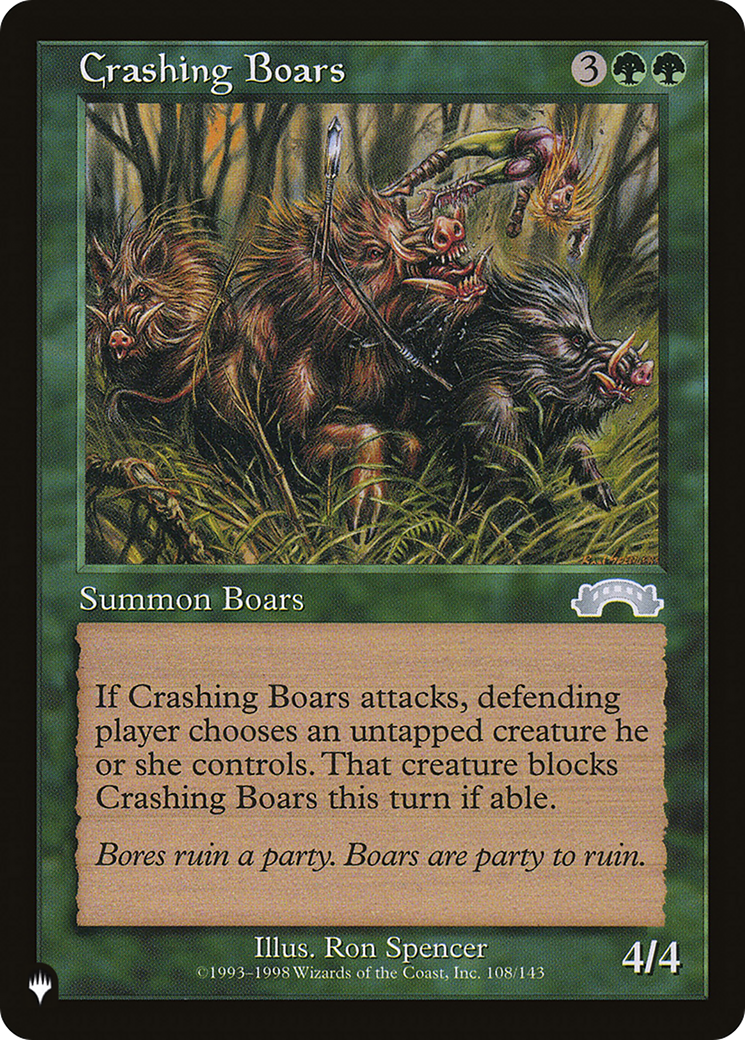 Crashing Boars [The List Reprints] | Tacoma Games