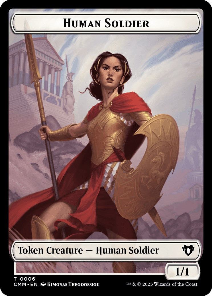 Human Soldier // Zombie (0013) Double-Sided Token [Commander Masters Tokens] | Tacoma Games