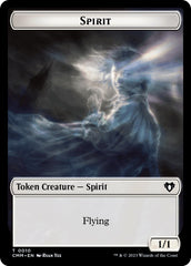Spirit (0010) // Cat (0005) Double-Sided Token [Commander Masters Tokens] | Tacoma Games
