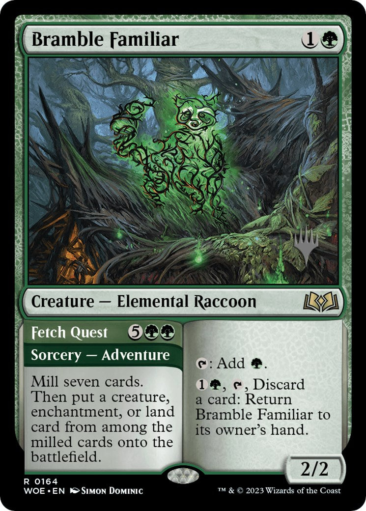 Bramble Familiar // Fetch Quest (Promo Pack) [Wilds of Eldraine Promos] | Tacoma Games