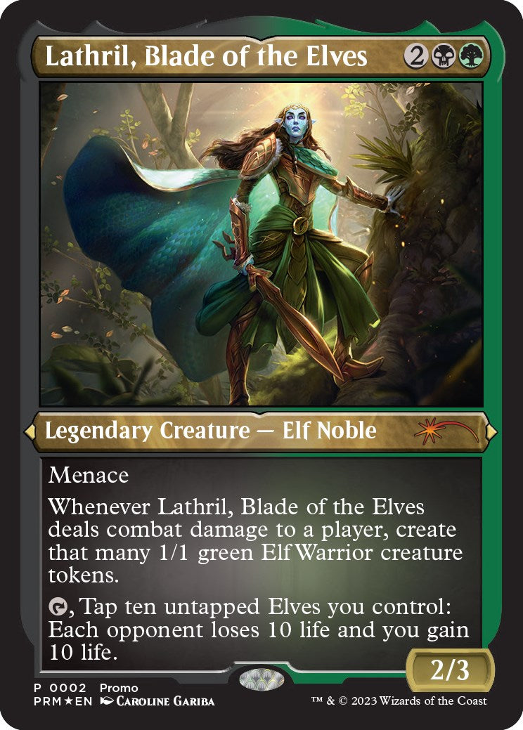 Lathril, Blade of the Elves (Foil Etched) [Media Promos] | Tacoma Games