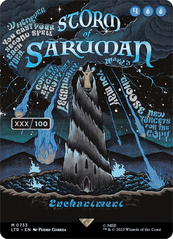 Storm of Saruman (Borderless Poster) (Serialized) [The Lord of the Rings: Tales of Middle-Earth] | Tacoma Games