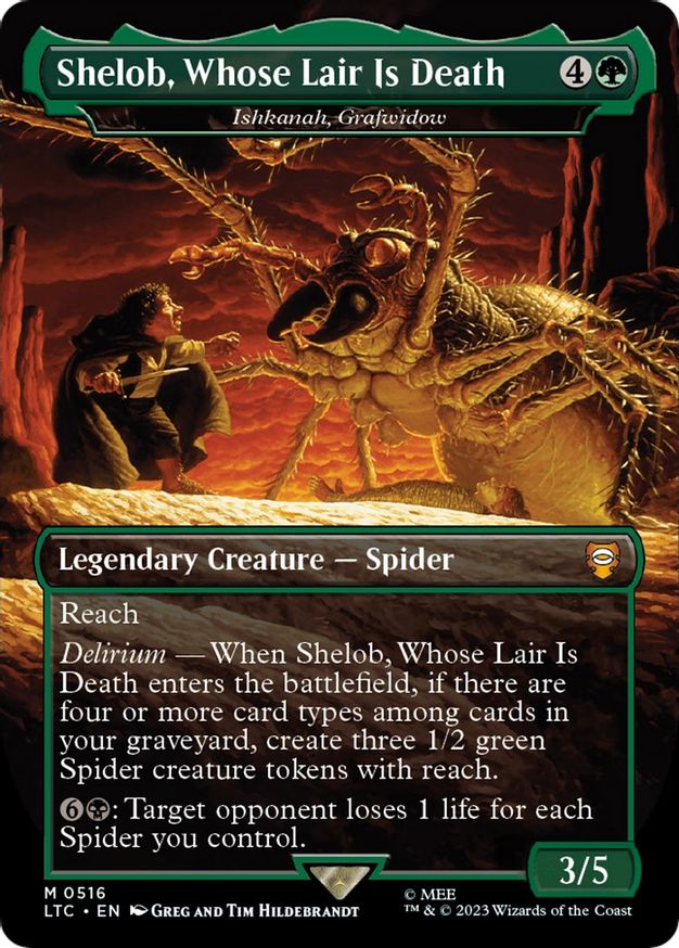 Shelob, Whose Lair Is Death - Ishkanah, Grafwidow (Borderless) [The Lord of the Rings: Tales of Middle-Earth Commander] | Tacoma Games