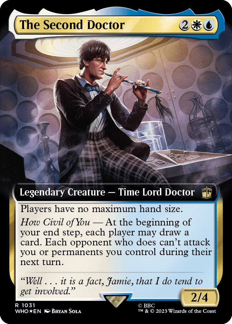 The Second Doctor (Extended Art) (Surge Foil) [Doctor Who] | Tacoma Games