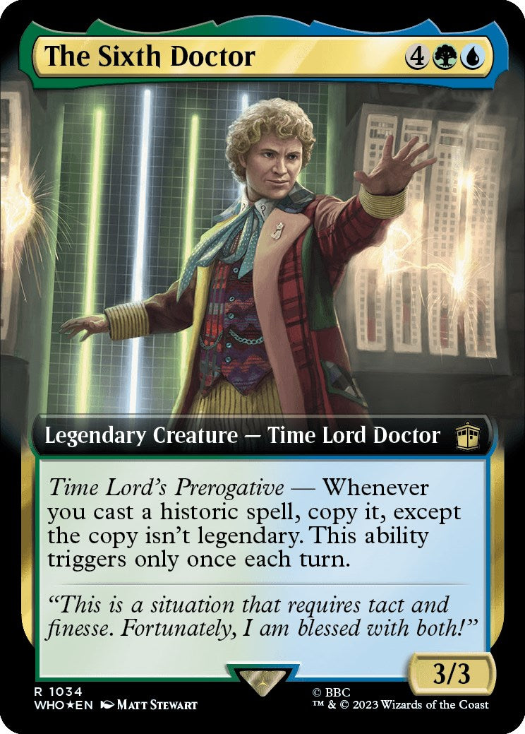 The Sixth Doctor (Extended Art) (Surge Foil) [Doctor Who] | Tacoma Games