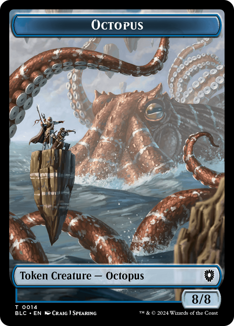 Octopus // Rabbit Double-Sided Token [Bloomburrow Commander Tokens] | Tacoma Games