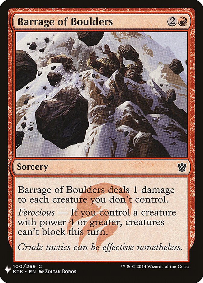 Barrage of Boulders [Mystery Booster] | Tacoma Games