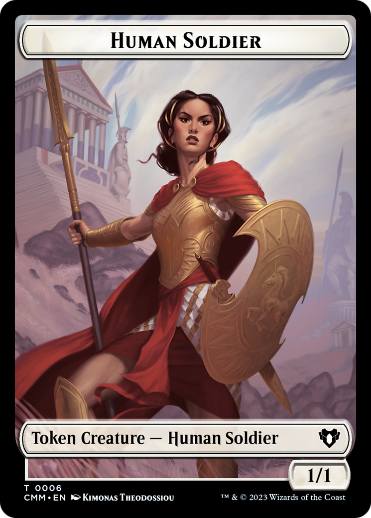 Human Soldier // Elemental (0025) Double-Sided Token [Commander Masters Tokens] | Tacoma Games