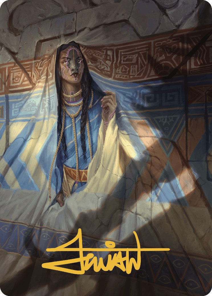Whispersilk Cloak Art Card (Gold-Stamped Signature) [The Lost Caverns of Ixalan Art Series] | Tacoma Games