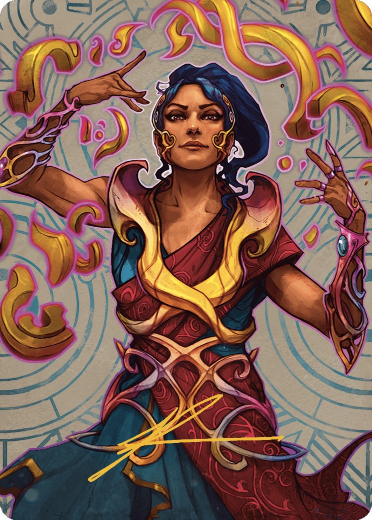 Saheeli, the Sun's Brilliance Art Card (Gold-Stamped Signature) [The Lost Caverns of Ixalan Art Series] | Tacoma Games