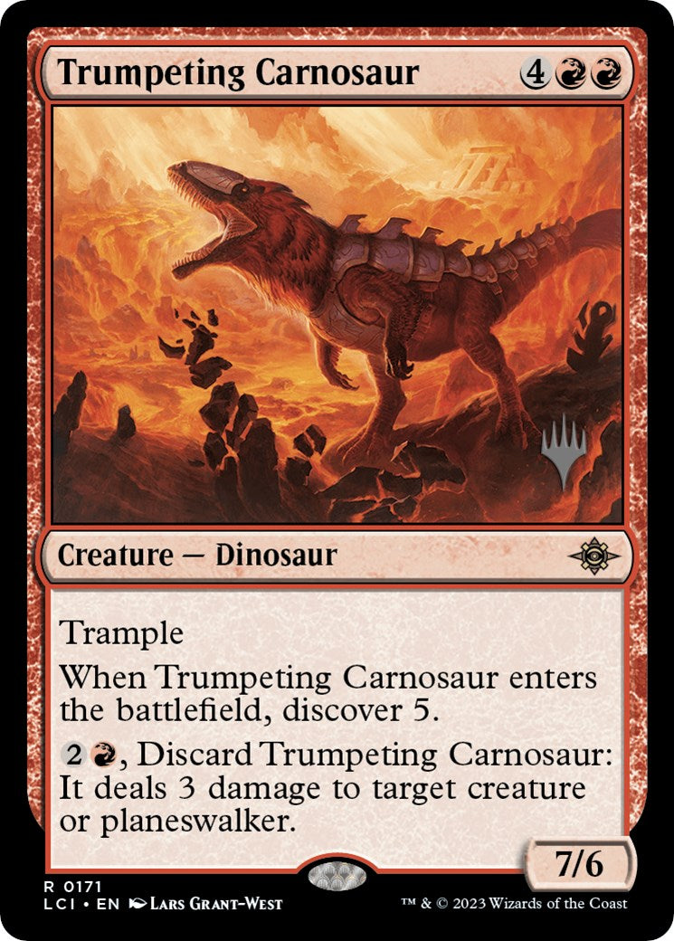 Trumpeting Carnosaur (Promo Pack) [The Lost Caverns of Ixalan Promos] | Tacoma Games