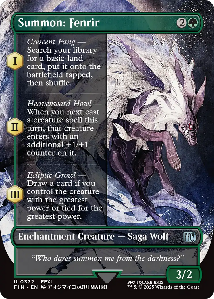 Summon: Fenrir (Borderless) [FINAL FANTASY] | Tacoma Games
