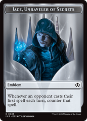 Human Wizard // Emblem - Jace, Unraveler of Secrets Double-Sided Token [Innistrad Remastered Tokens] | Tacoma Games