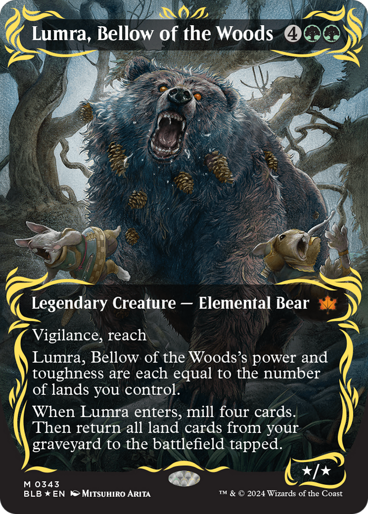 Lumra, Bellow of the Woods (Borderless) (Raised Foil) [Bloomburrow] | Tacoma Games