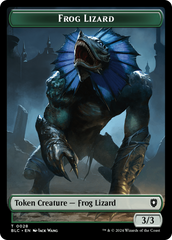 Storm Crow // Frog Lizard Double-Sided Token [Bloomburrow Commander Tokens] | Tacoma Games