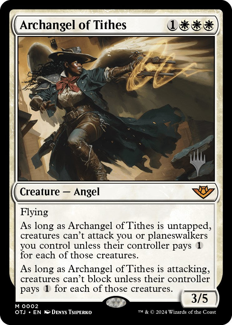 Archangel of Tithes (Promo Pack) [Outlaws of Thunder Junction Promos] | Tacoma Games