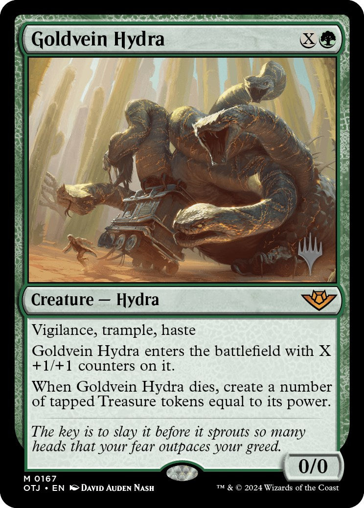 Goldvein Hydra (Promo Pack) [Outlaws of Thunder Junction Promos] | Tacoma Games