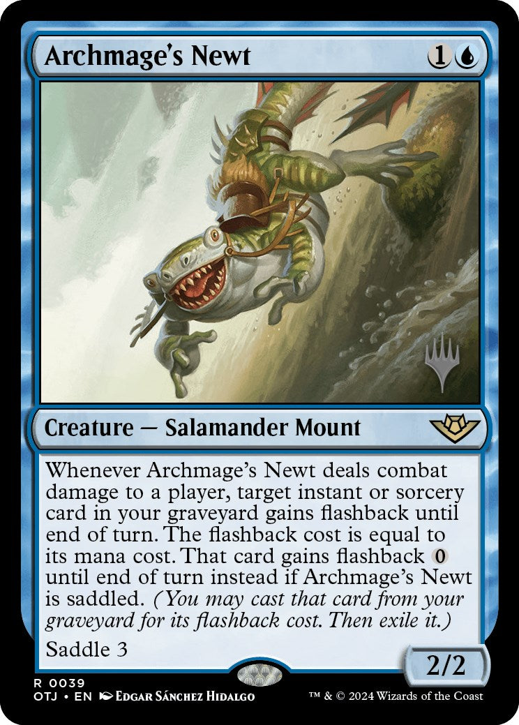 Archmage's Newt (Promo Pack) [Outlaws of Thunder Junction Promos] | Tacoma Games