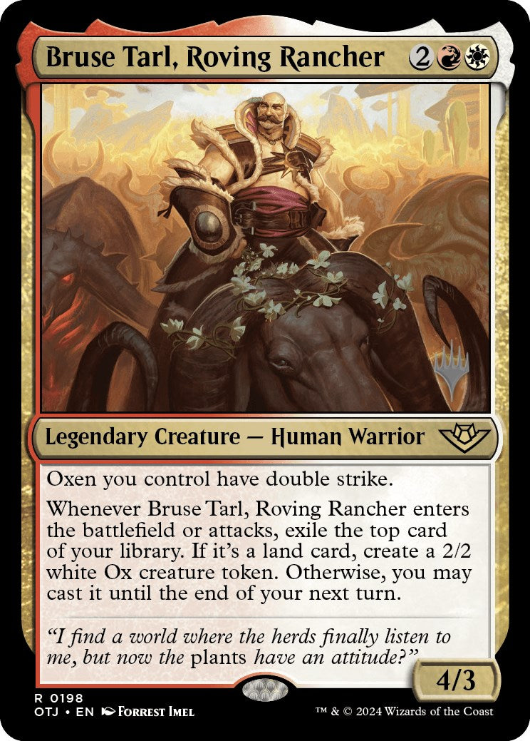 Bruse Tarl, Roving Rancher (Promo Pack) [Outlaws of Thunder Junction Promos] | Tacoma Games