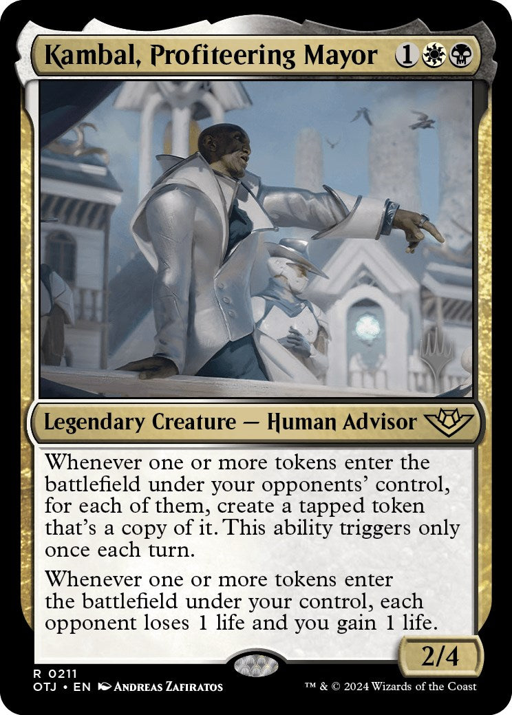 Kambal, Profiteering Mayor (Promo Pack) [Outlaws of Thunder Junction Promos] | Tacoma Games