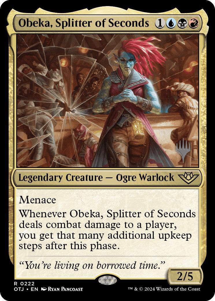 Obeka, Splitter of Seconds (Promo Pack) [Outlaws of Thunder Junction Promos] | Tacoma Games