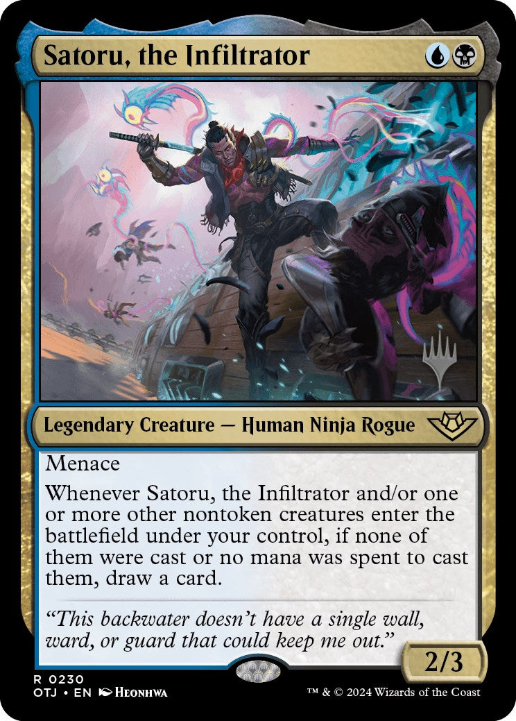 Satoru, the Infiltrator (Promo Pack) [Outlaws of Thunder Junction Promos] | Tacoma Games