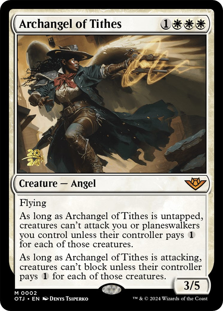 Archangel of Tithes [Outlaws of Thunder Junction Prerelease Promos] | Tacoma Games