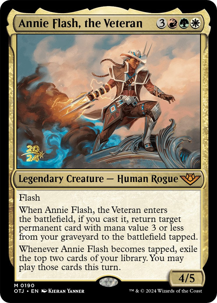 Annie Flash, the Veteran [Outlaws of Thunder Junction Prerelease Promos] | Tacoma Games