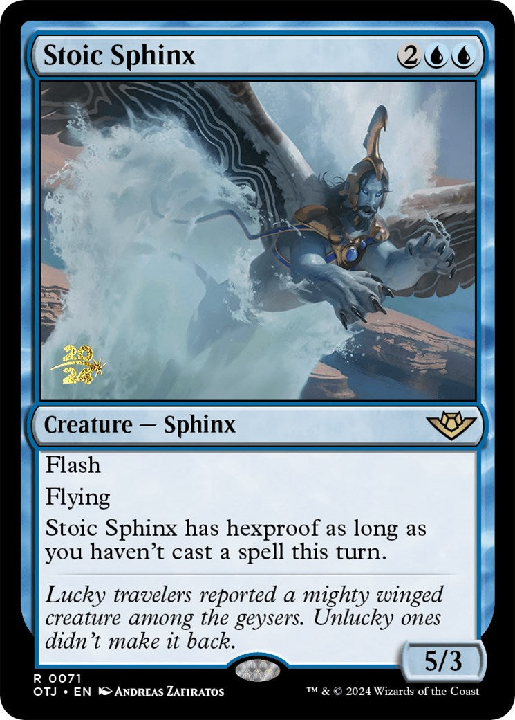 Stoic Sphinx [Outlaws of Thunder Junction Prerelease Promos] | Tacoma Games