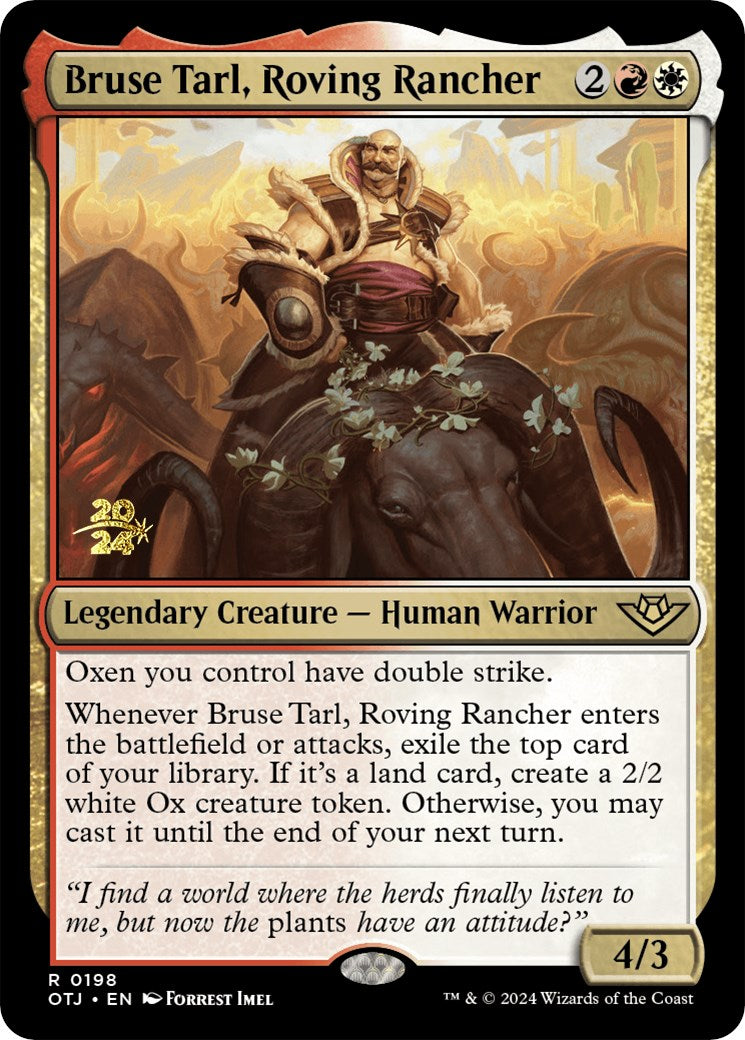 Bruse Tarl, Roving Rancher [Outlaws of Thunder Junction Prerelease Promos] | Tacoma Games
