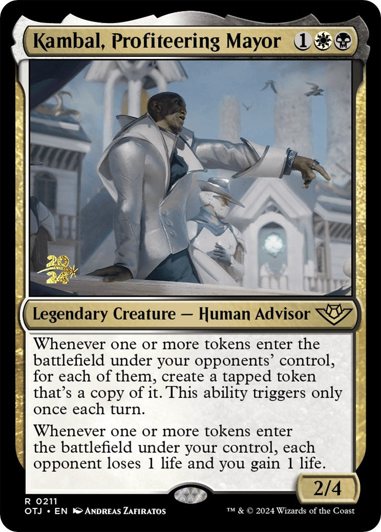 Kambal, Profiteering Mayor [Outlaws of Thunder Junction Prerelease Promos] | Tacoma Games