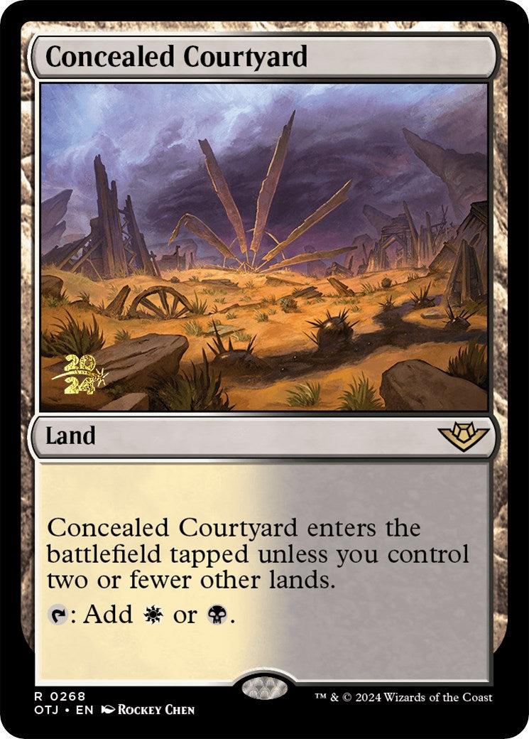 Concealed Courtyard (OTJ) [Outlaws of Thunder Junction Prerelease Promos] | Tacoma Games