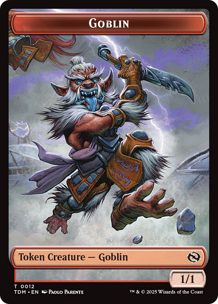 Goblin // Solider (0004) Double-Sided Token [Tarkir: Dragonstorm Commander Tokens] | Tacoma Games