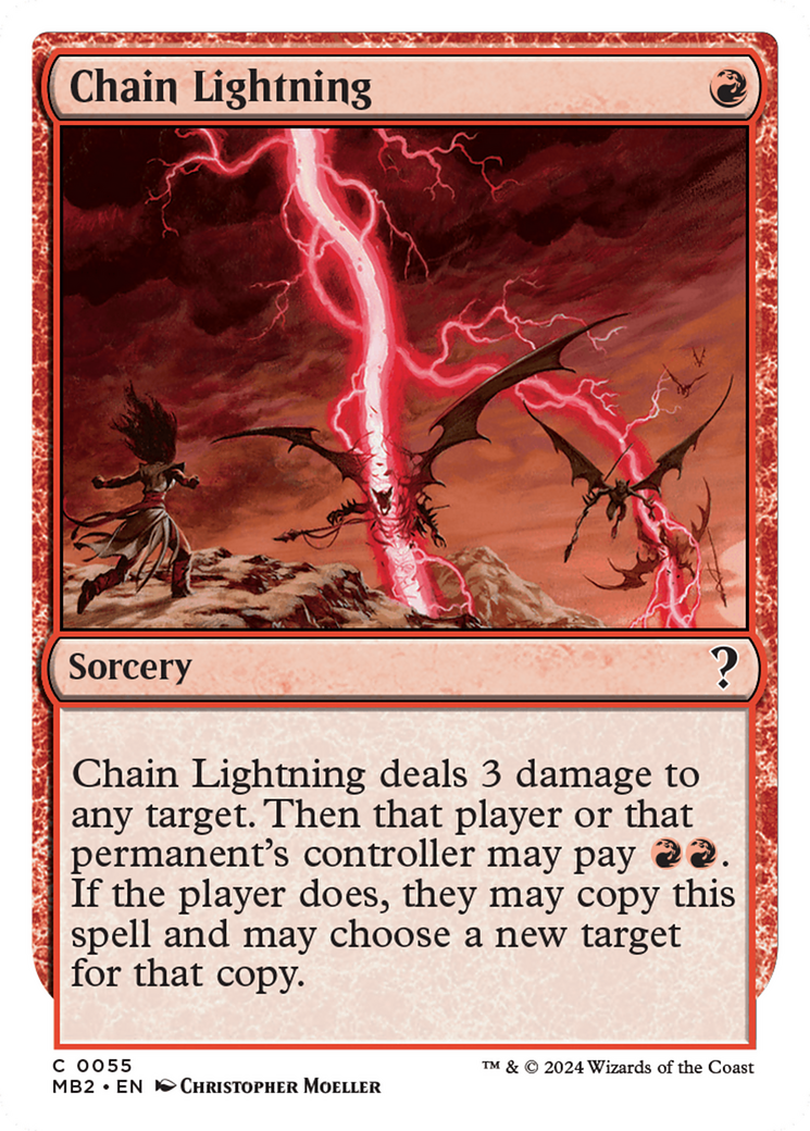 Chain Lightning (White Border) [Mystery Booster 2] | Tacoma Games