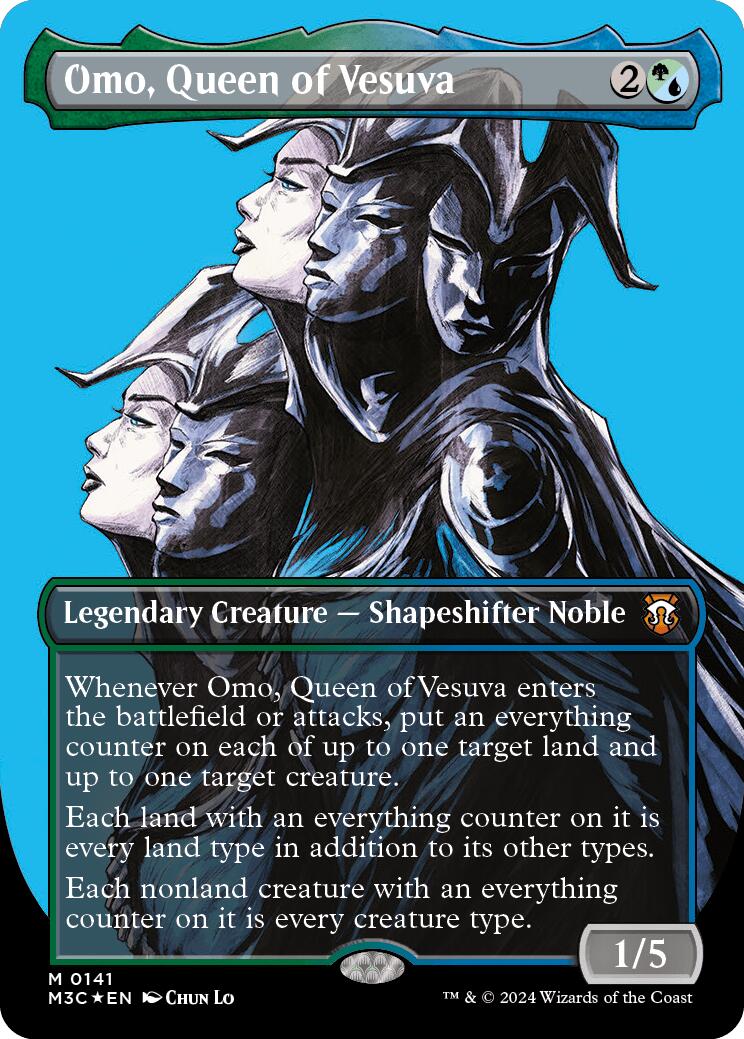 Omo, Queen of Vesuva (Borderless) (Ripple Foil) [Modern Horizons 3 Commander] | Tacoma Games