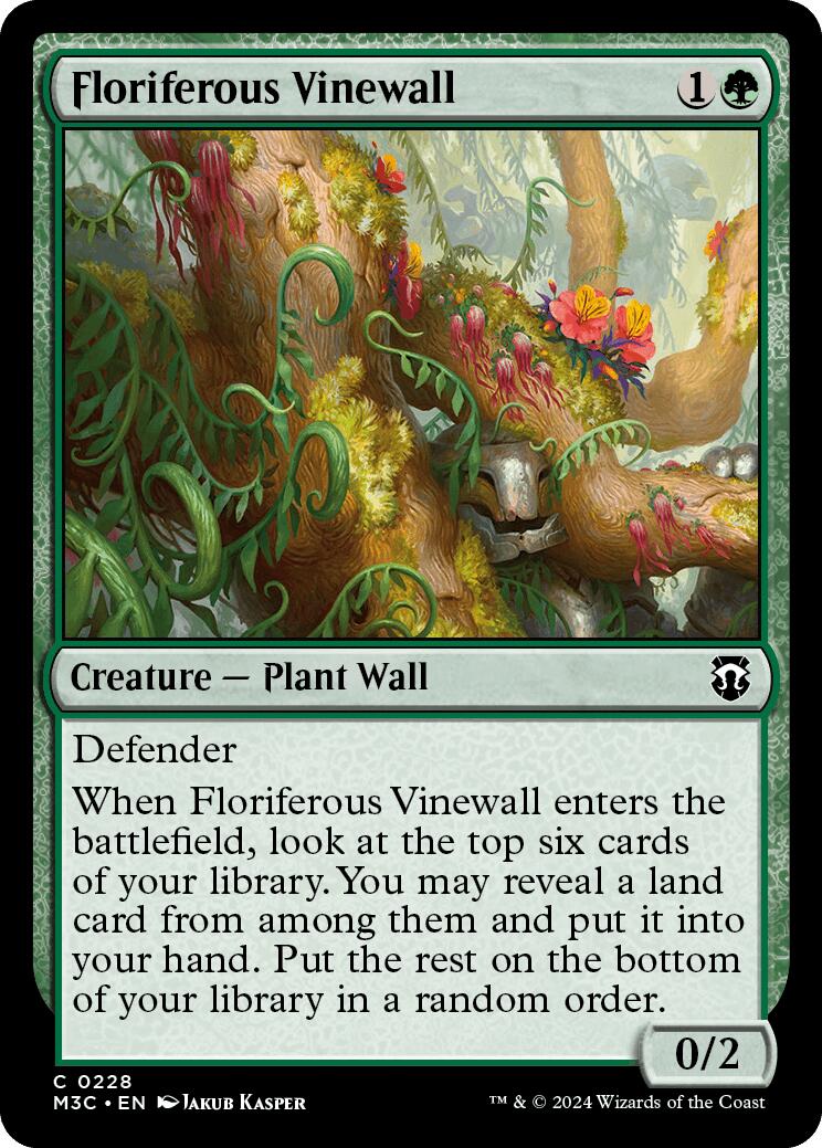 Floriferous Vinewall [Modern Horizons 3 Commander] | Tacoma Games