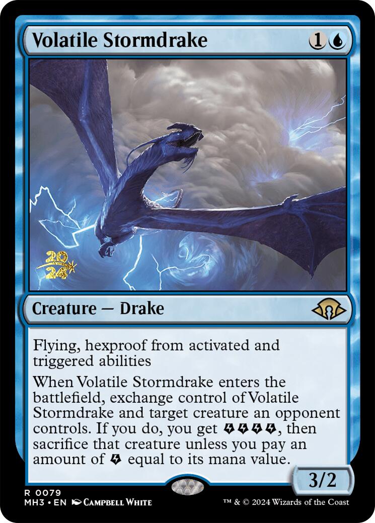 Volatile Stormdrake [Modern Horizons 3 Prerelease Promos] | Tacoma Games